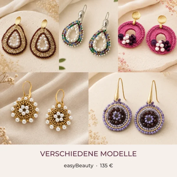 Verschiedene handgemachte easyBeauty Ohrring-Modelle für 135 Euro