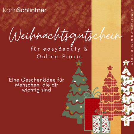 Weihnachtsgutschein für easyBeauty & Online-Praxis